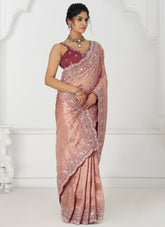 Pure Dola silk with soft, luxurious drape saree